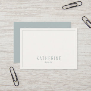 Affärskortet contemporary Cream & Seafoam Simple Visitkort