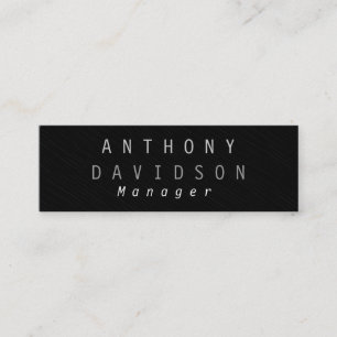 Affärskortet contemporary Smala Grått Manager Mini Visitkort