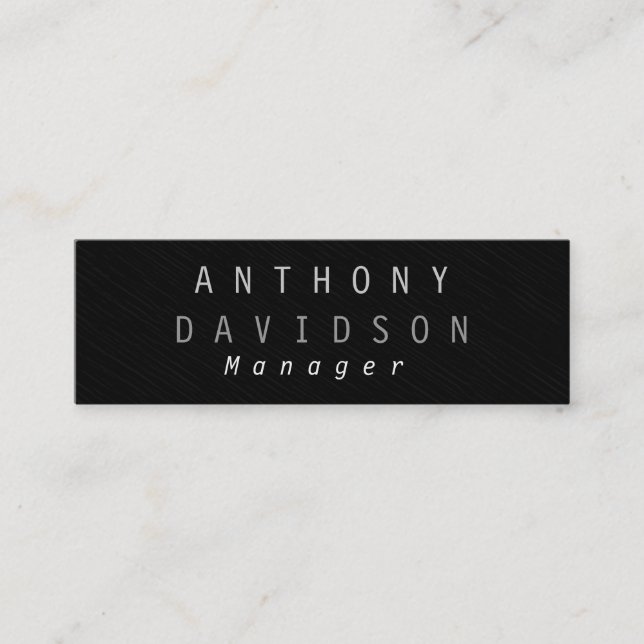 Affärskortet contemporary Smala Grått Manager Mini Visitkort (Framsida)