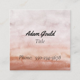 Affärskortet contemporary, vattenfärg, fyrkant fyrkantigt visitkort