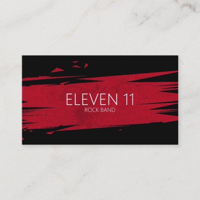 Affärskortet coola Band Musician Visitkort (Framsida)