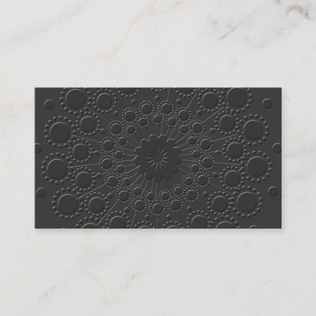 Affärskortet coola Faux Embossed Black Visitkort (Framsida)