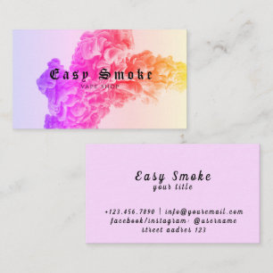 Affärskortet Corolful Smoke Vape Shop Visitkort