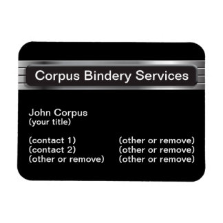 Affärskortet Corpus Bindery Services Magnet
