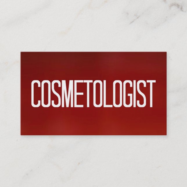 Affärskortet Cosmetolog Red Visitkort (Framsida)