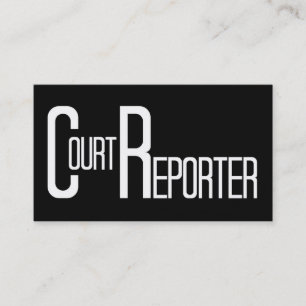 Affärskortet Court Reporter Black Simple Visitkort