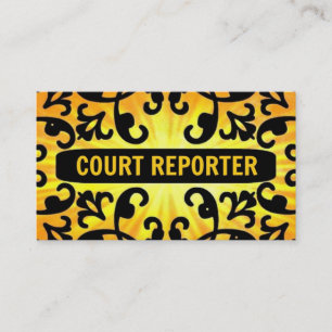 Affärskortet Court Reporter Sunshine Damask Visitkort