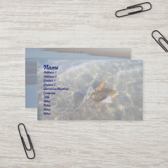 Affärskortet Cownos Stingray OBX-serien Visitkort (Fram/Back In Situ)