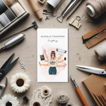 Affärskortet Crawing Queen Crafter QR-kod