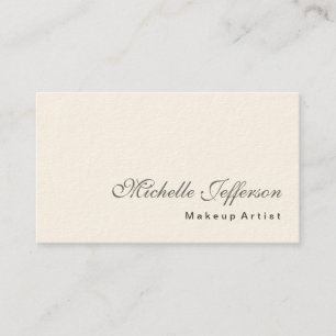 Affärskortet Cream Makup Artist Script, Fantastisk Visitkort