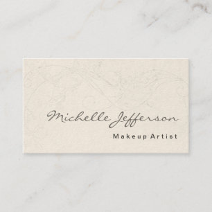 Affärskortet Cream Makup Artist Script Mönster Visitkort