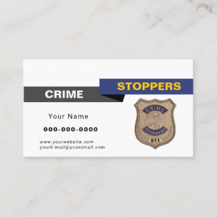 Affärskortet Crime Stoppers Visitkort