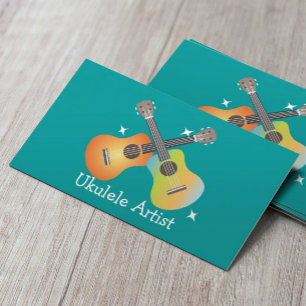 Affärskortet Crossing Ukes Ukulele Artist Visitkort