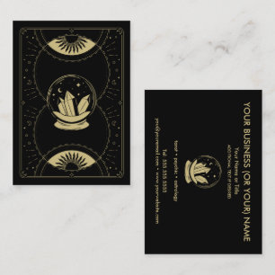 Affärskortet Crystal Boll Psychic Tarot Reader Visitkort