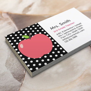 Affärskortet Cute Apple Polka dots Lacher Visitkort