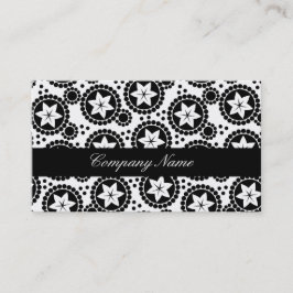 Affärskortet Cute Black white-blommor Visitkort