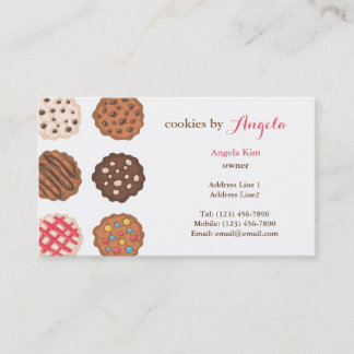Affärskortet Cute Cookies Cookie Business Bakery Visitkort