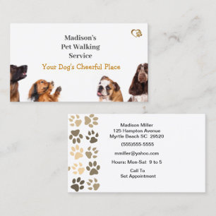 Affärskortet Cute Dog Walker/ Pet Sitter Visitkort