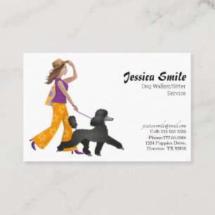 Affärskortet Cute Dog Walker Pet Sitter Visitkort