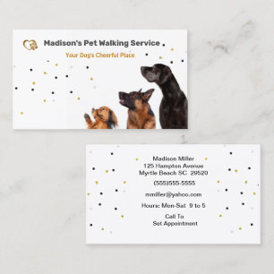 Affärskortet Cute Dog Walker/ Pet Sitter Visitkort