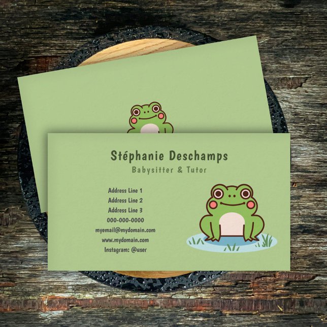 Affärskortet Cute Frog Visitkort (Cute Frog Business Card)
