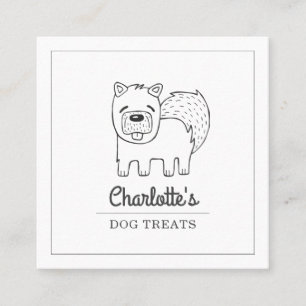 Affärskortet Cute Hund Bakery Fyrkantigt Visitkort