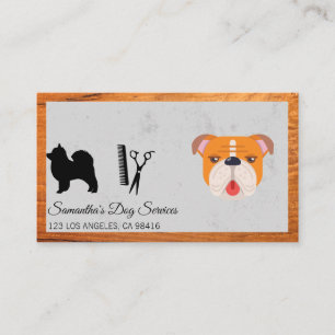 Affärskortet Cute Hund Groomer Stylist Sheets Visitkort