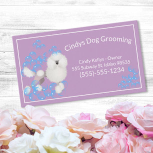 Affärskortet Cute Hund Grooming Bubbles Visitkort