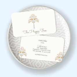 Affärskortet Cute Pastel Träd Visitkort