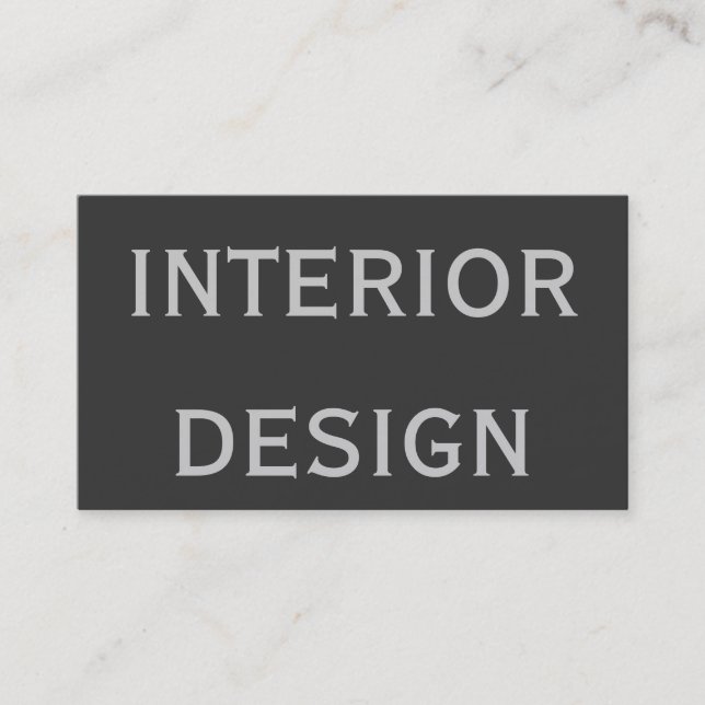 Affärskortet Cute Plain Grått Insida Designer Visitkort (Framsida)