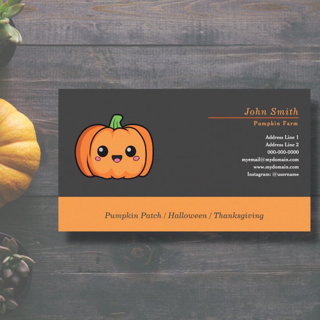 Affärskortet Cute Pumpkin Visitkort (Cute Pumpkin Business Card)