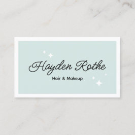 Affärskortet Cute Script Hair och Beauty Salon Visitkort