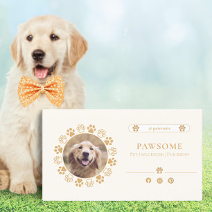 Affärskortet Cute Social Media Pet Influencer Infl Visitkort
