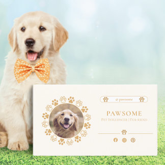 Affärskortet Cute Social Media Pet Influencer Infl Visitkort
