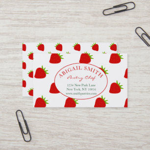 Affärskortet Cute Strawberry Mönster Personlig Visitkort