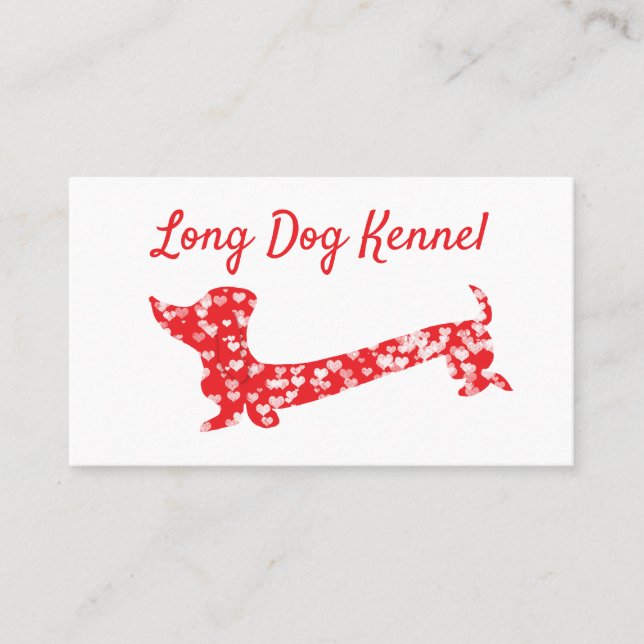 Affärskortet Dachshund Visitkort (Framsida)