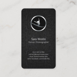 Affärskortet Dancer Choreographer Chrome Dancer Visitkort