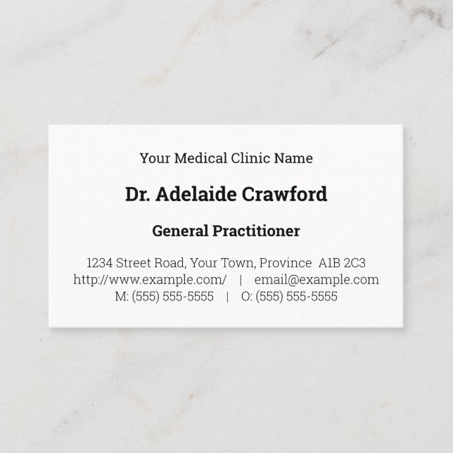 Affärskortet Dapper, oformaterat Visitkort (Framsida)