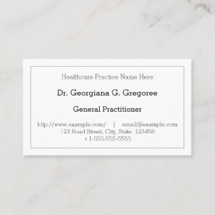 Affärskortet Dapper & Plain Medical Specialist Visitkort
