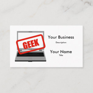 Affärskortet Dator Geek bärbar dator Visitkort