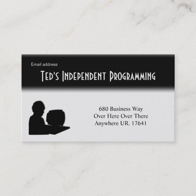 Affärskortet Datorprogrammerare Visitkort (Framsida)