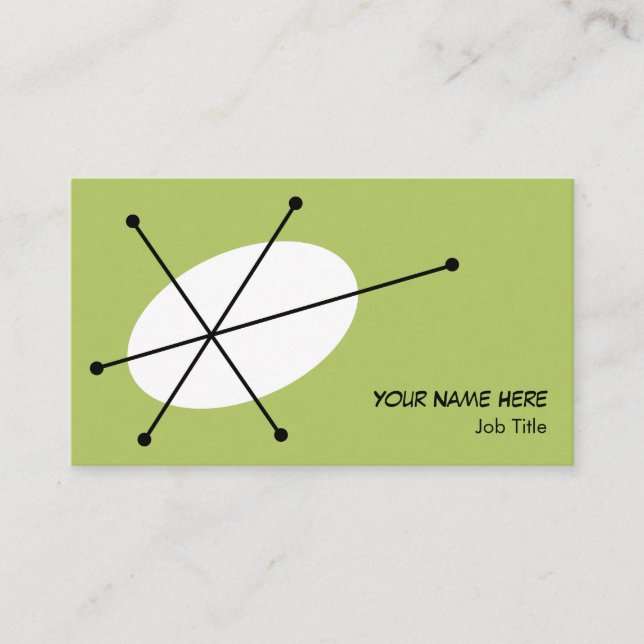 Affärskortet Dazzle Grönt Visitkort (Framsida)