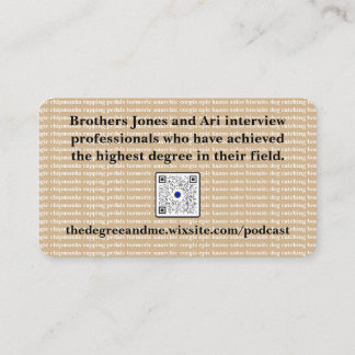 Affärskortet Degree and Me Visitkort