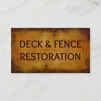 Affärskortet Dekk and Fence Restoration Wood Visitkort
