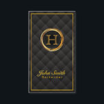 Affärskortet Deluxe Guld Monogram Bartender Visitkort<br><div class="desc">Affärskortet Deluxe Guld Monogram Bartender.</div>