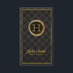 Affärskortet Deluxe Guld Monogram Bartender Visitkort<br><div class="desc">Affärskortet Deluxe Guld Monogram Bartender.</div>