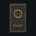 Affärskortet Deluxe Guld Monogram DJ Music Visitkort<br><div class="desc">Deluxe Guld Monogram DJ Music Affärskort.</div>