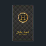 Affärskortet Deluxe Guld Monogram DJ Music Visitkort<br><div class="desc">Deluxe Guld Monogram DJ Music Affärskort.</div>