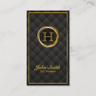Affärskortet Deluxe Guld Monogram DJ Music Visitkort