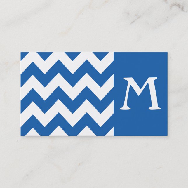 Affärskortet Deniml Bold Chevron Monogram Visitkort (Framsida)